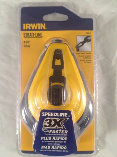 IRWIN 100&#039; STRAIT-LINE 64310 CHALK LINE FAST RETRIEVER