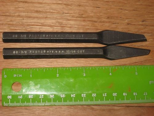 PROTO Tools 17/64&#034; Round Nose Chisel, 2pcs