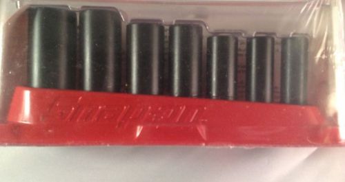 snap-on 7pc deep impact socket set 3/8 7/16 1/2 9/16 5/8 11/16 3/4