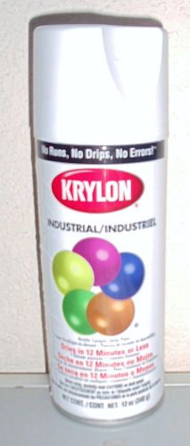 NEW BOX LOT OF 6 KRYLON K01501A00 HL1802EF INDUSTRIAL SPRAY PAINT WHITE 12OZ CAN