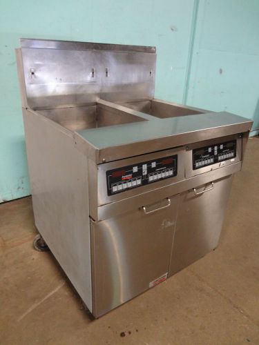 &#034;frymaster&#034; h.d. commercial 2 bank high-efficiency nat.gas fryer, w/digital ctrl for sale