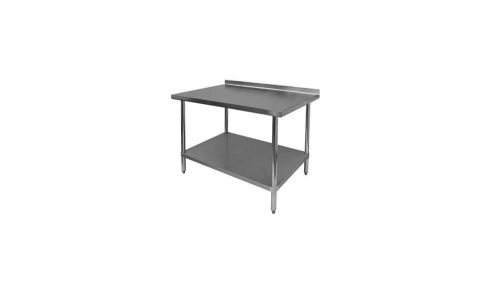 Heavy Duty Work Prep Table with 4&#034; Backsplash 30 x 96, Stainless Steel.