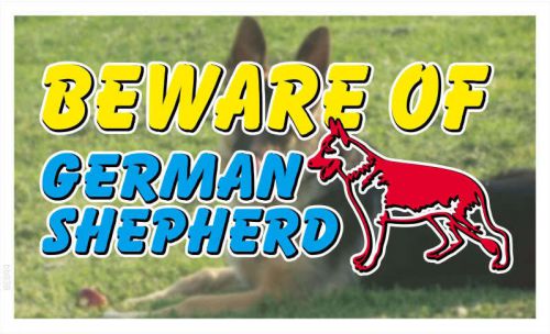 bb838 Beware of German Shepherd Dog Banner Shop Sign