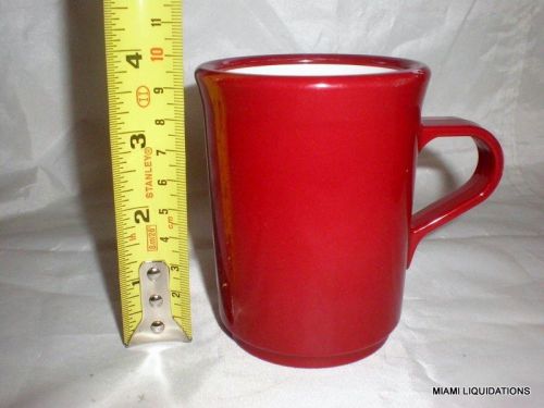 Lot of 36 valiant pedestal mug Continental Plastics  8006 retro vintage red