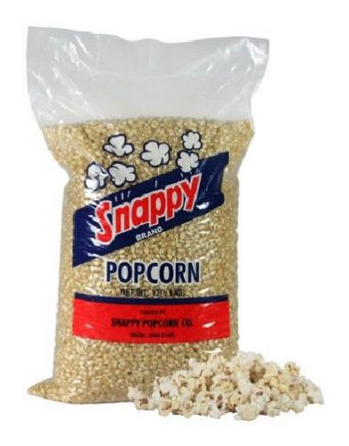 NEW 50 POUNDS SNAPPY WHITE KERNEL POPCORN 4 - 12.5 LB. BAGS/CASE *SMALLER HUSKS*