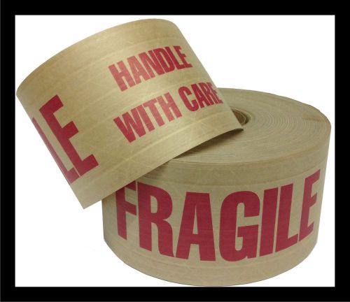 GUMMED TAPE*REINFORCED*10 ROLLS*450 FT 52.00 A CASE PRINTED FRAGILE H W C  PATCO