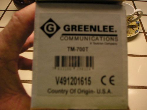 Greenlee tm-700 tele-mate pro telephone test set w/ abn croc clips &amp; rj11 for sale