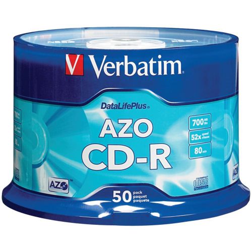 BRAND NEW - Verbatim 94523 700mb 80-minute 52x Datalifeplus Cd-rs, Branded 5