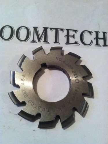 USED INVOLUTE GEAR CUTTER #4 20P BEVEL 7/8&#034;bore NTD&amp;T