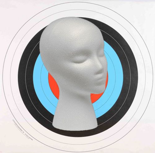 MANNEQUIN/ MANIKIN FEMALE  FOAM HEAD, ARCHERY ,TARGET SHOOTING, PISTOL SHOOTING