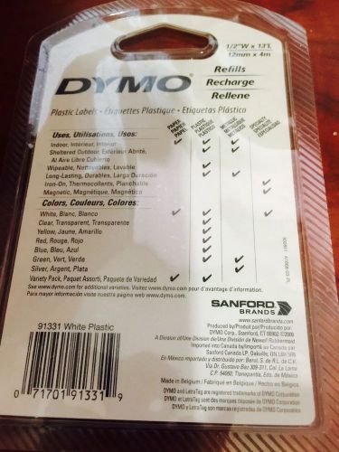 New Dymo LetraTag White Plastic Refill Labels # 91331