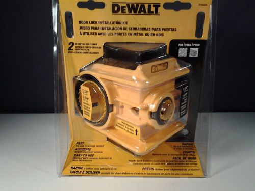 DeWALT D180004 DOOR LOCK INSTALLATION KIT W/ HOLE SAWS INCLUDED....