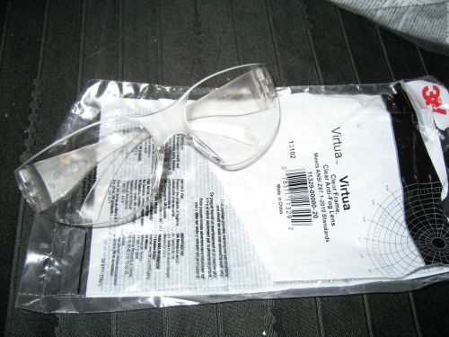 Lot of (5) FIVE 3M CLEAR VIRTUA Anti Fog Protective Safety Glasses 11329 N