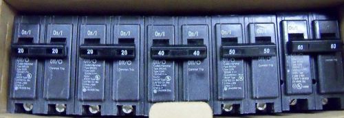 Lot of 5 Cutler-Hammer Breakers (2) 220 (1) 240 (1) 250 (1) 260 All Brand NEW BR