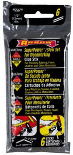 NEW Arrow SS6 4-Inch Glue Sticks - 6 Pack