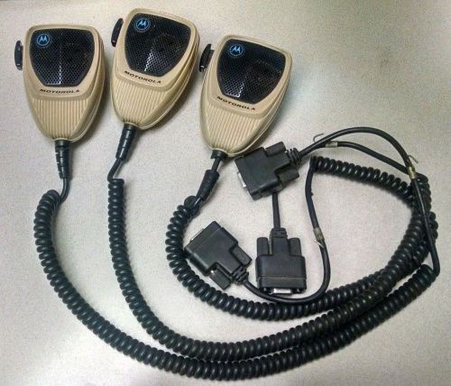 Lot of 3 Motorola Spectra Syntor Radio Microphone Weatherproof HMN1062A HMN1062B