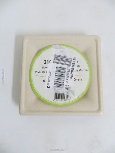 PacknWood 210APU1616BR Compostable Square Brown Sugarcane Plate  6.2&#034; - 25 Pack