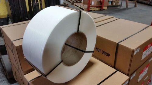 U-Line S-5692, 1/2&#034; x .023 x 9,900&#039;, White Polypropylene Machine Strapping