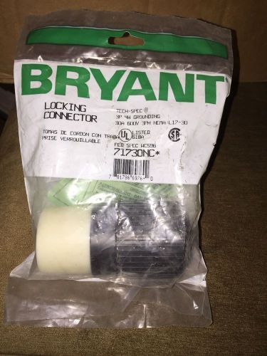 NIB Bryant 71730NC locking connector. 3P 4W Grounding 30A 600V 3PH NEMA L17-30