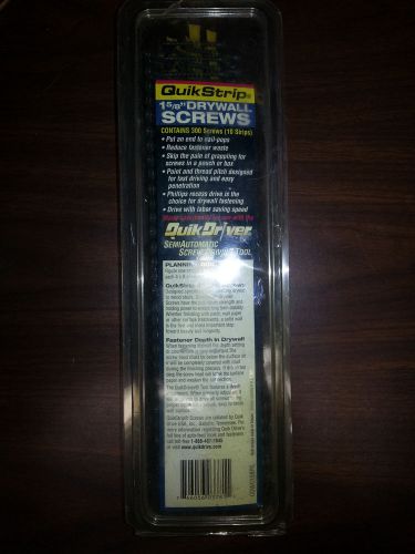 Quik drive dwc158ps 1-5/8&#034; phillips collated strip screws new quikstrip 300pcs for sale