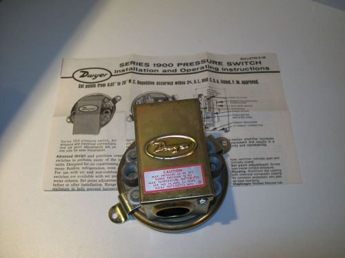 DWYER PRESSURE SWITCH SERIES 1900 - 1910 MODEL