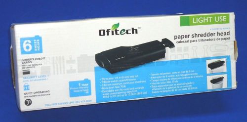 Ofitech Paper Credit Card Strip Cut Shredder Head 120V Model OS603H C051