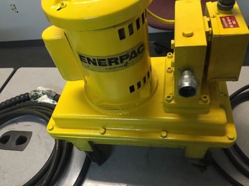 Enerpac electric hydraulic pump w/ 4 way electric control pendant 20&#039;hose 1/2hp for sale