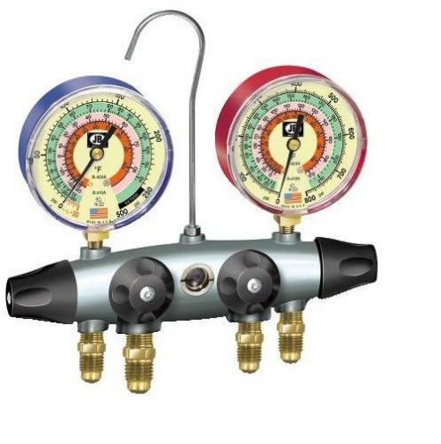 Jb 25233 4 valve zeppelin manifold gauge w/60&#034; hoses for sale