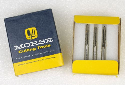 MORSE Hand Taps #2066 10-32 NF High Speed Steel 3 Pc Tap Set NIB