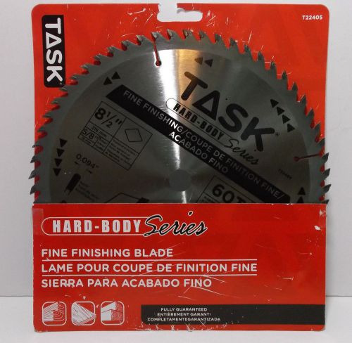 Task Tools T22405 8-1/2&#034; Hard Body Carbide Saw Blade, Fine Finish w 5/8&#034; Arbor