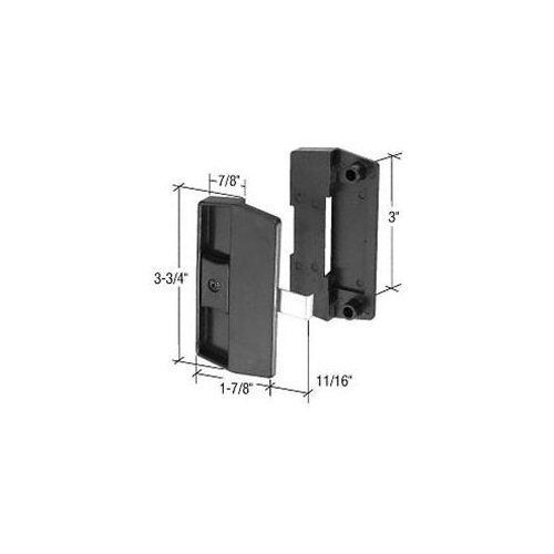 CRL Black Sliding Screen Door Latch and Pull for Academy Doors