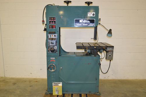 MSC 951470 28&#034; Throat Variable Vertical Band Saw w/ Power Table Feed
