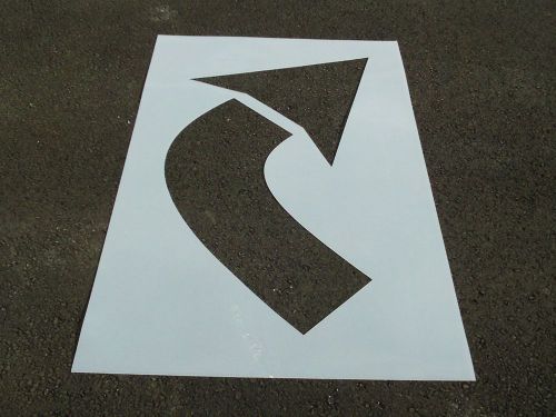 40&#034; turning, parking lot arrow stencil, 1/16&#034; re-usable ldpe plastic for sale