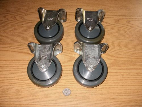 Set of 4 Faultless Caster Wheels 7700 - 3 1/2&#034;, Light to Medium Commercial Grade