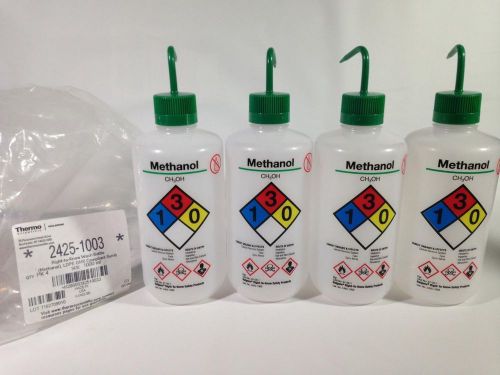 4 NALGENE RIGHT-TO-KNOW WASH BOTTLES 1000 ML EACH METHANOL 2425-1003