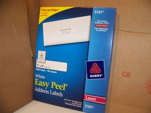 Avery 5161 Laser Labels Whitel - 1&#034; X 4&#034;, New