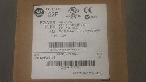 Allen Bradley Power Flex 4M  22F-D6PON103