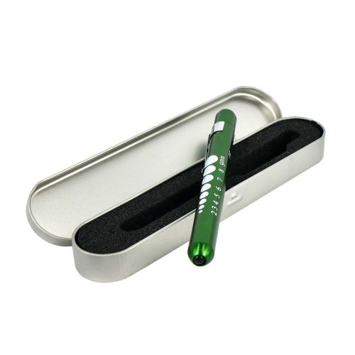 White Light Nurse Penlight with Pupil Gauge Case in Green