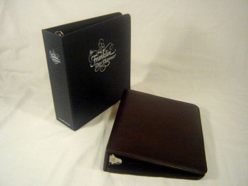 Burgundy Classic Franklin Covey Planner Binder Organizer Open Page Saver Storage