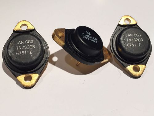 RARE!! 1N2820B 50 WATT ZENER POWER DIODE GOLD/BLACK Vintage TO-3 PKG