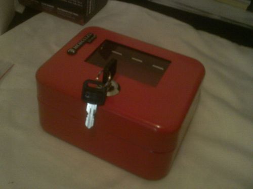 Hercules EK0506 Emergency Key Locking Key Safe  4.75&#034; x 6&#034; x 3&#034; Steel, Red