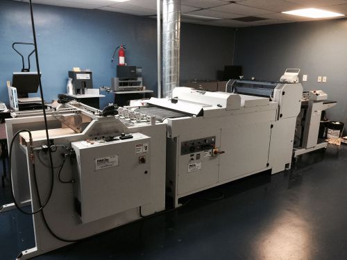 FMA RCS-24 UVSL, 24&#034; UV Coater, Feeder, Stacker, 1500 hours