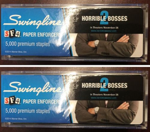 2 swingline &#034;horrible bosses 2&#034; premium staples #35450 length 1/4 inch 5000 cnt for sale