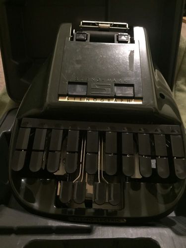 Steno-Lectric Steno-Mark  Stenograph With Case &amp; Stand