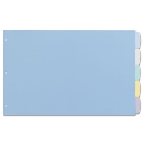 Multicolor write-on big tab dividers, 5-tab, 11 x 17, 1/set for sale