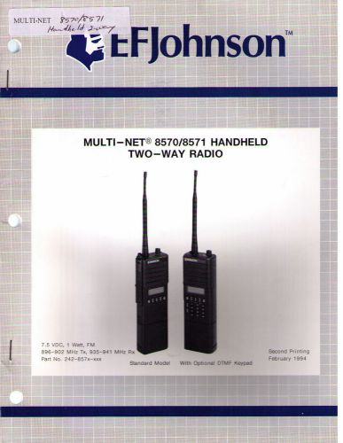 Johnson service manual multi-net 8570/8571 handheld for sale