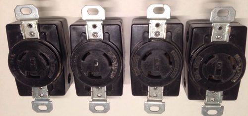 NEMA L5-20 PANEL MOUNT FEMALE RECEPTACLE LOT OF 4 NO RESERVE