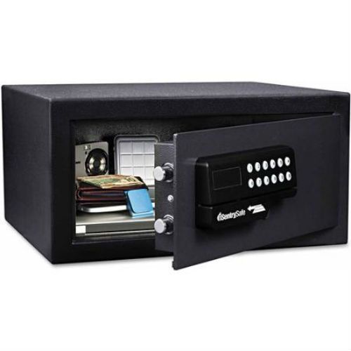 Sentry Steel Safe HL100ESB Card Access Safe 1.1 CU.FT Black LED  Light Boltable