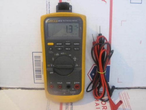 Fluke 87V True RMS Multimeter with Fluke Leads 100% Tested 1 Day Auction LOOK!