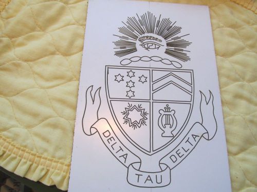 Engraving template college fraternity delta tau delta crest - for awards/plaques for sale